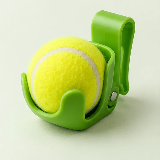 Tennis ball belt clip